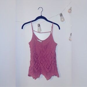 Pink Embellished Sleeveless Camisole